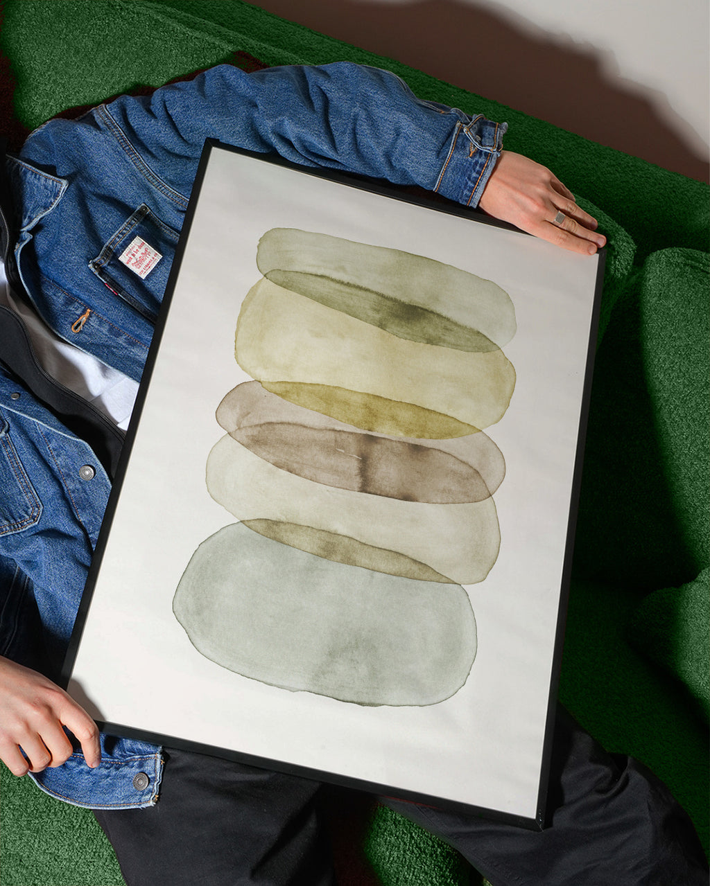 Watercolor abstraction 5 - Framed poster detail