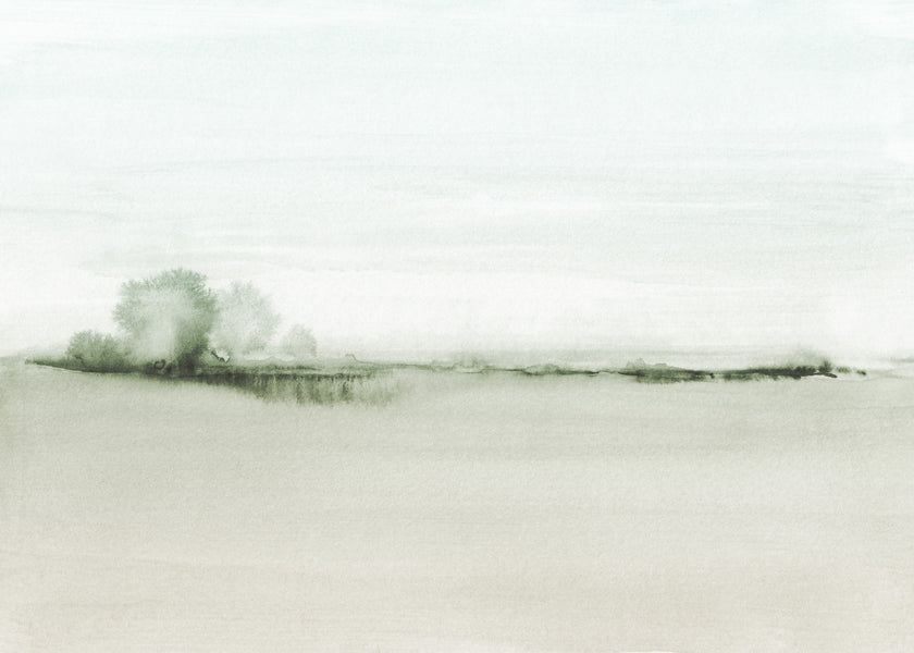 Watercolor landscape N 50 Greeny