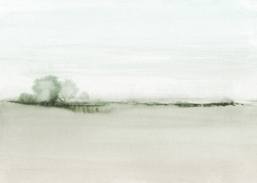 Watercolor landscape N 50 Greeny