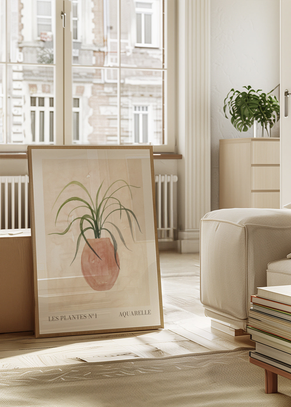 Les plantes Nº1 - Framed poster in an interior