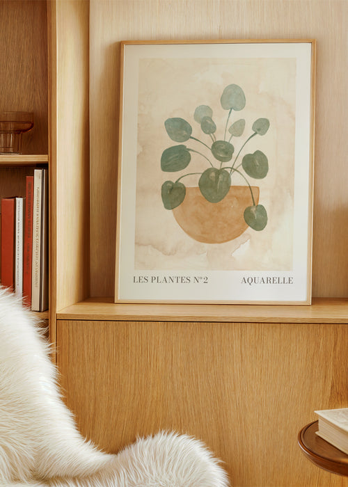 Les plantes Nº2 - Framed poster in an interior