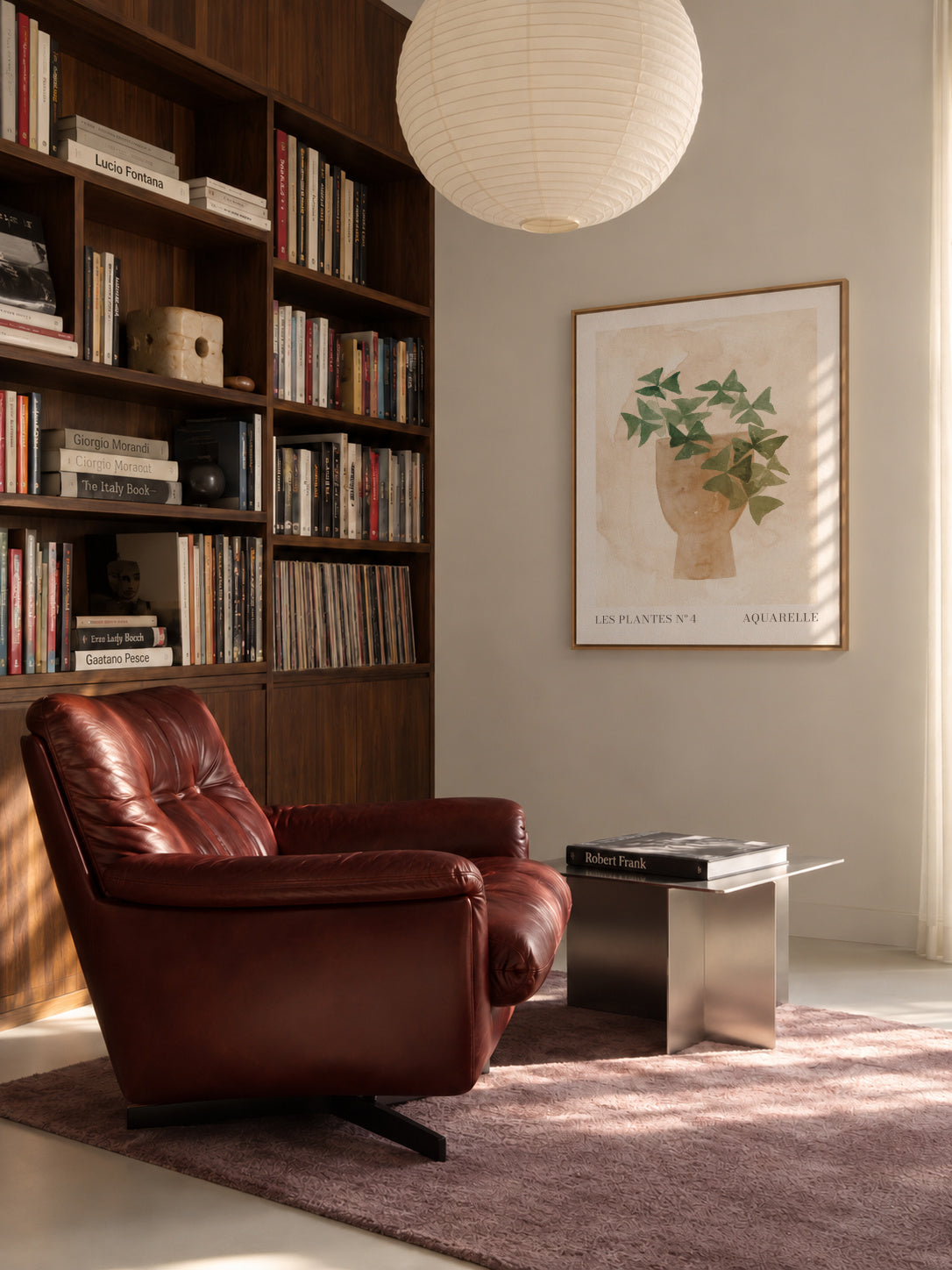 Les plantes Nº4 - Framed canvas in an interior
