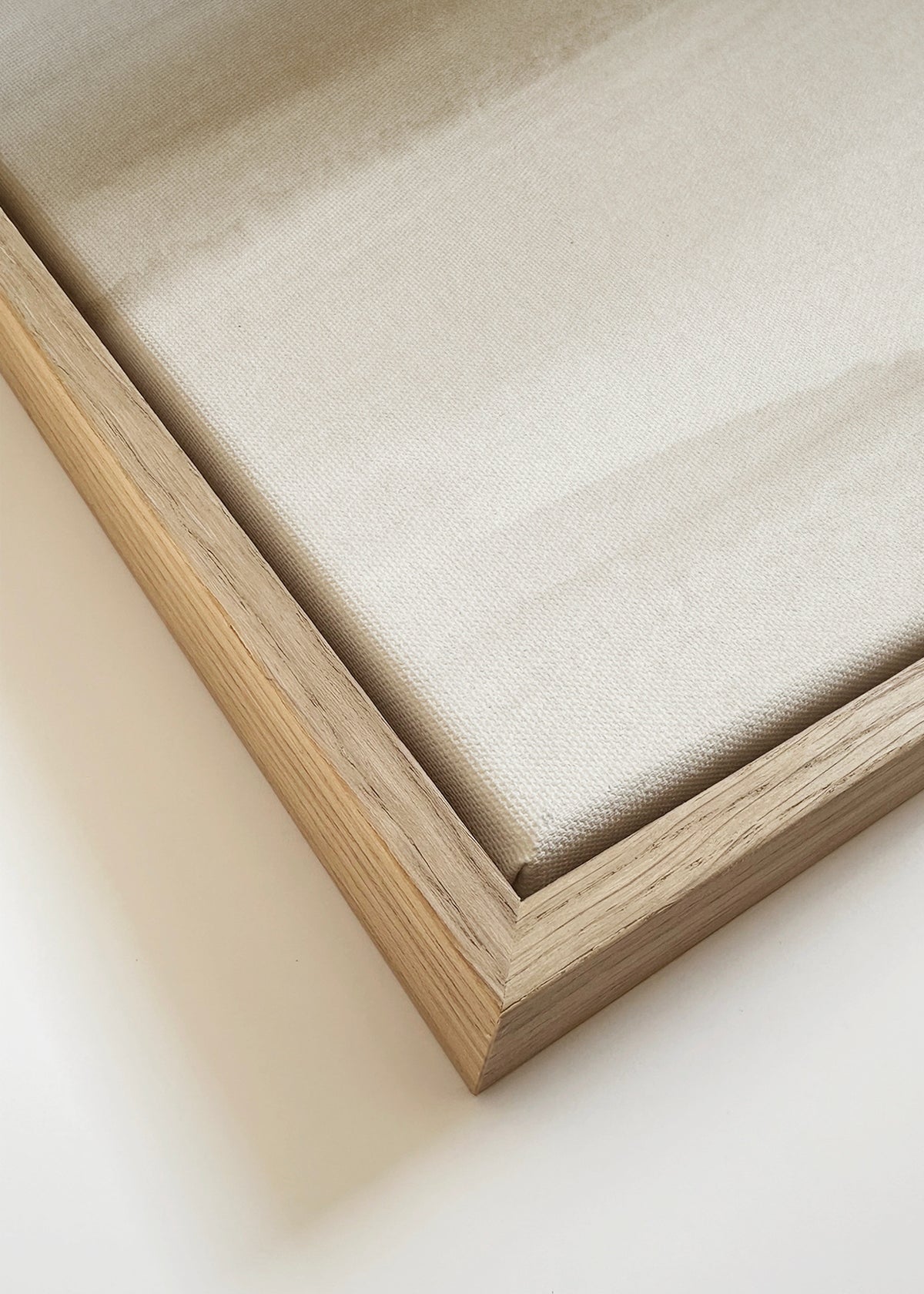 Hazy horizon in sepia and black watercolor - Framed canvas detail