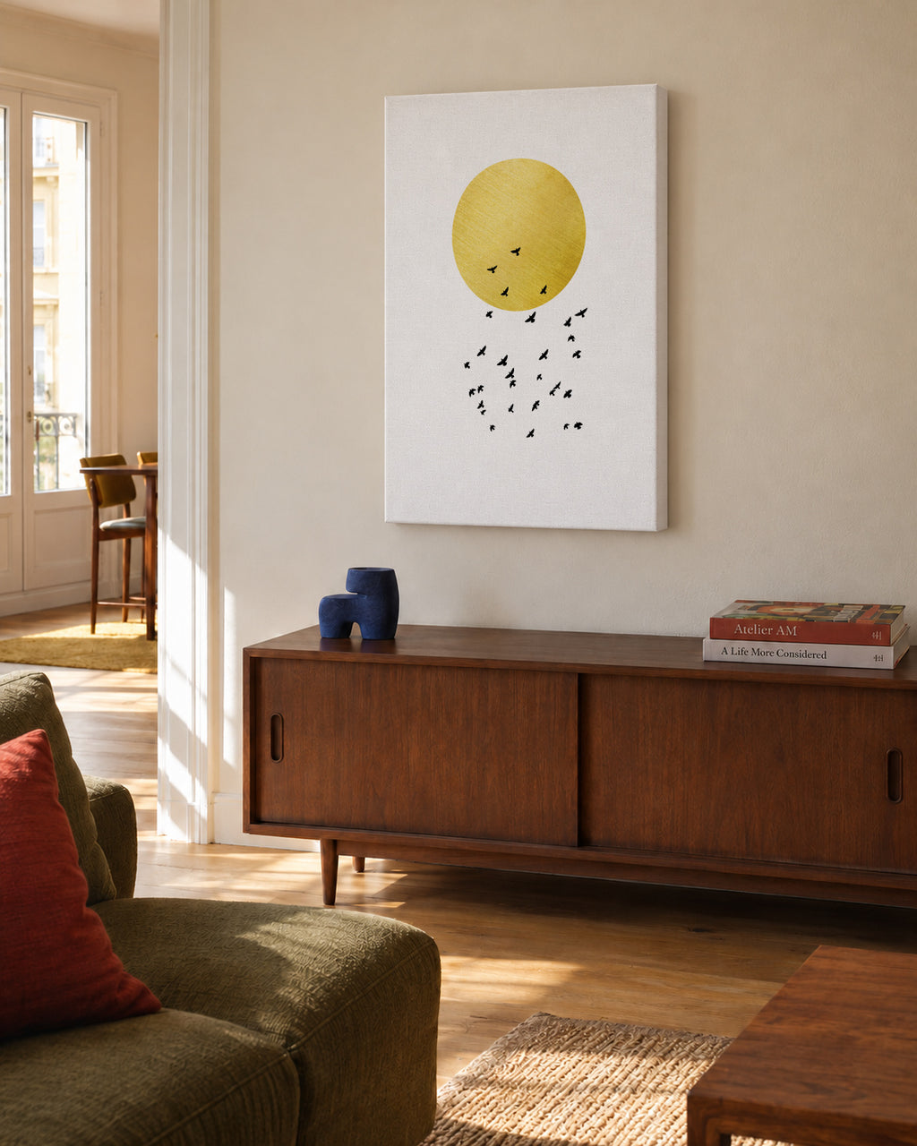 Freedom 02 - Unframed canvas in an interior