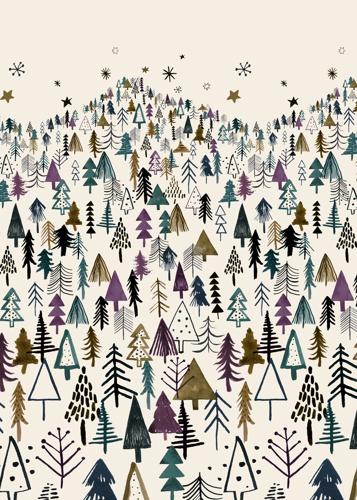 Mountain Forest Trees - Unframed art print