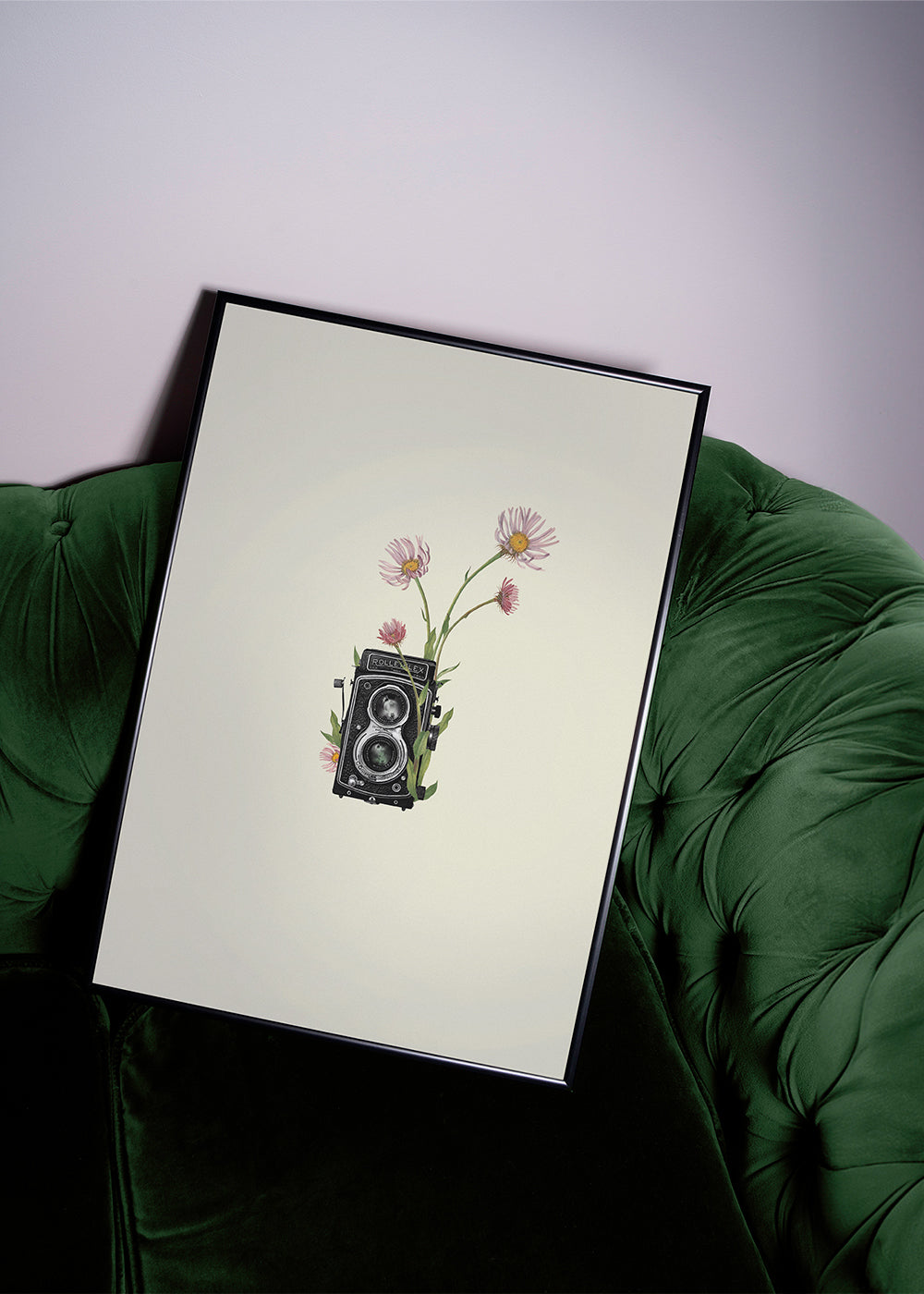 Floral rolleiflex camera