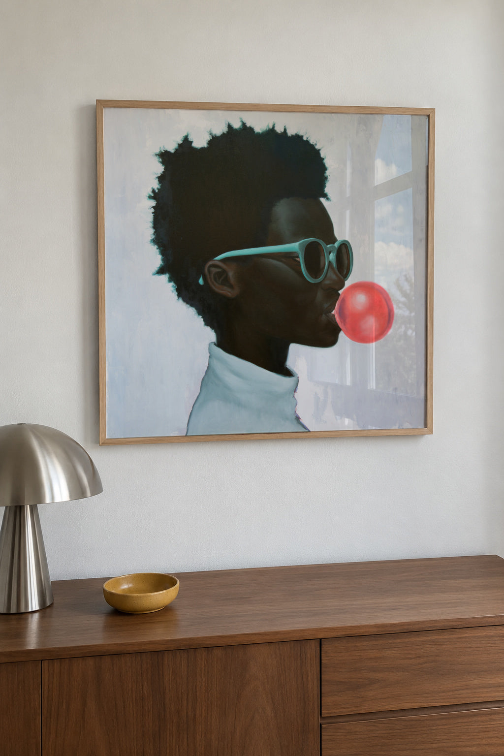How far is a light year - Framed poster in an interior