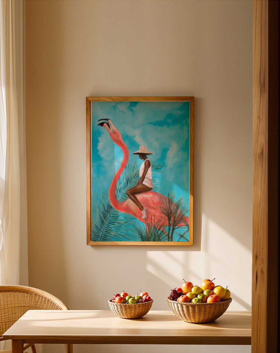 Marriage at the plastic garden - Framed poster in an interior