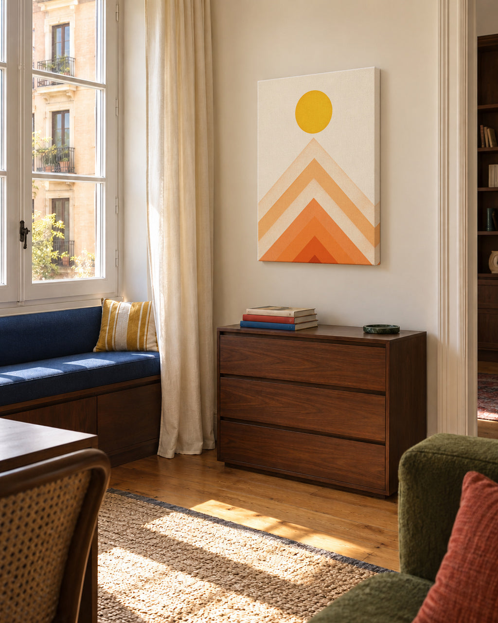 Mountainscape 4 - Unframed canvas in an interior