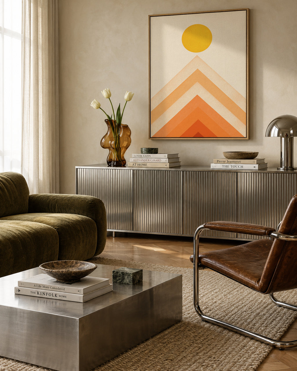 Mountainscape 4 - Framed canvas in an interior