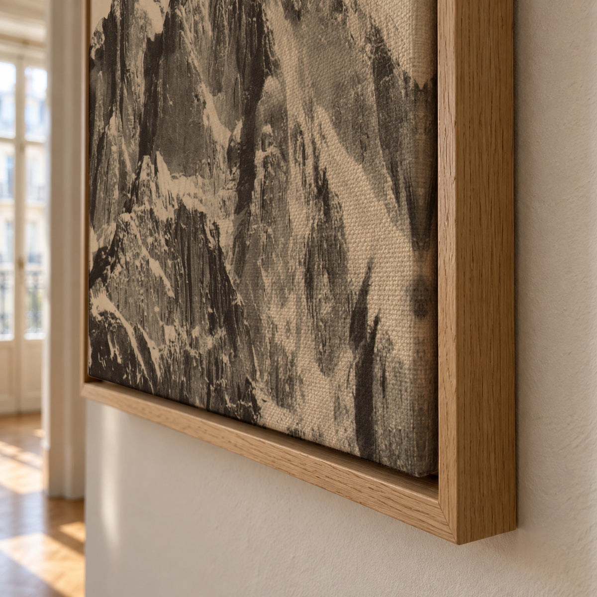 Mountainscape 5 - Framed canvas detail