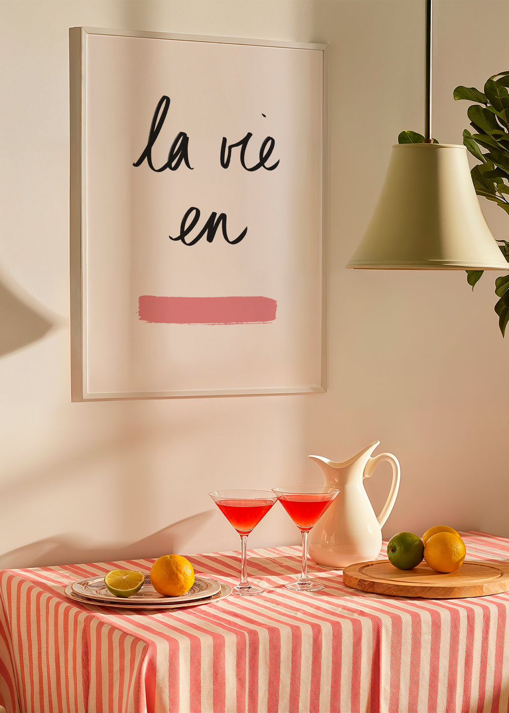 La Vie en Rose - Framed poster in an interior