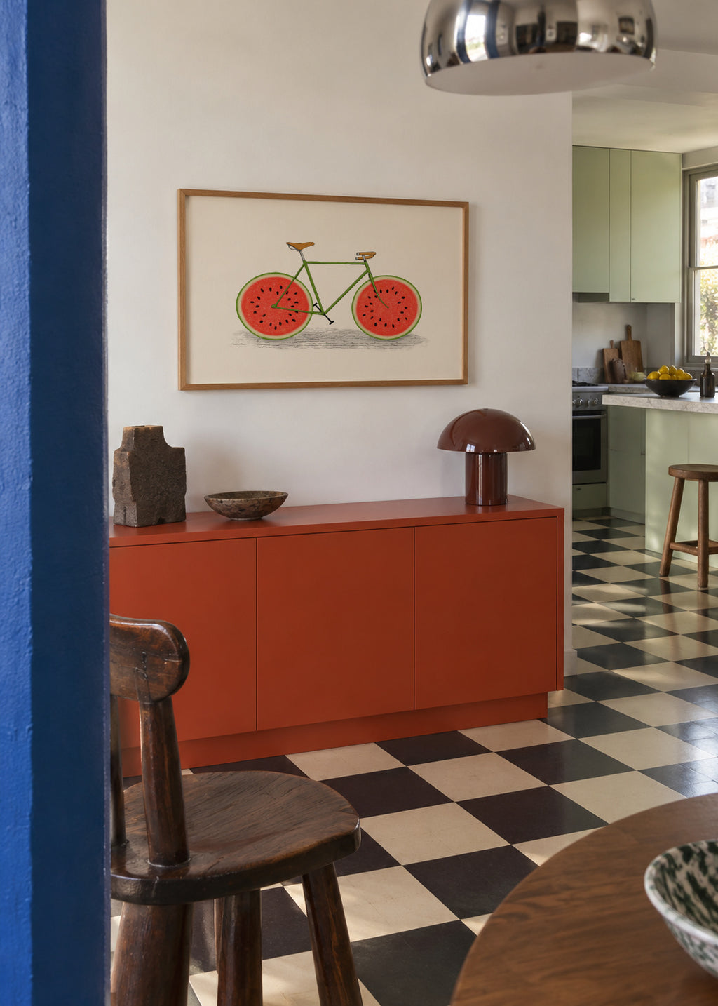 Juicy - Framed poster in an interior