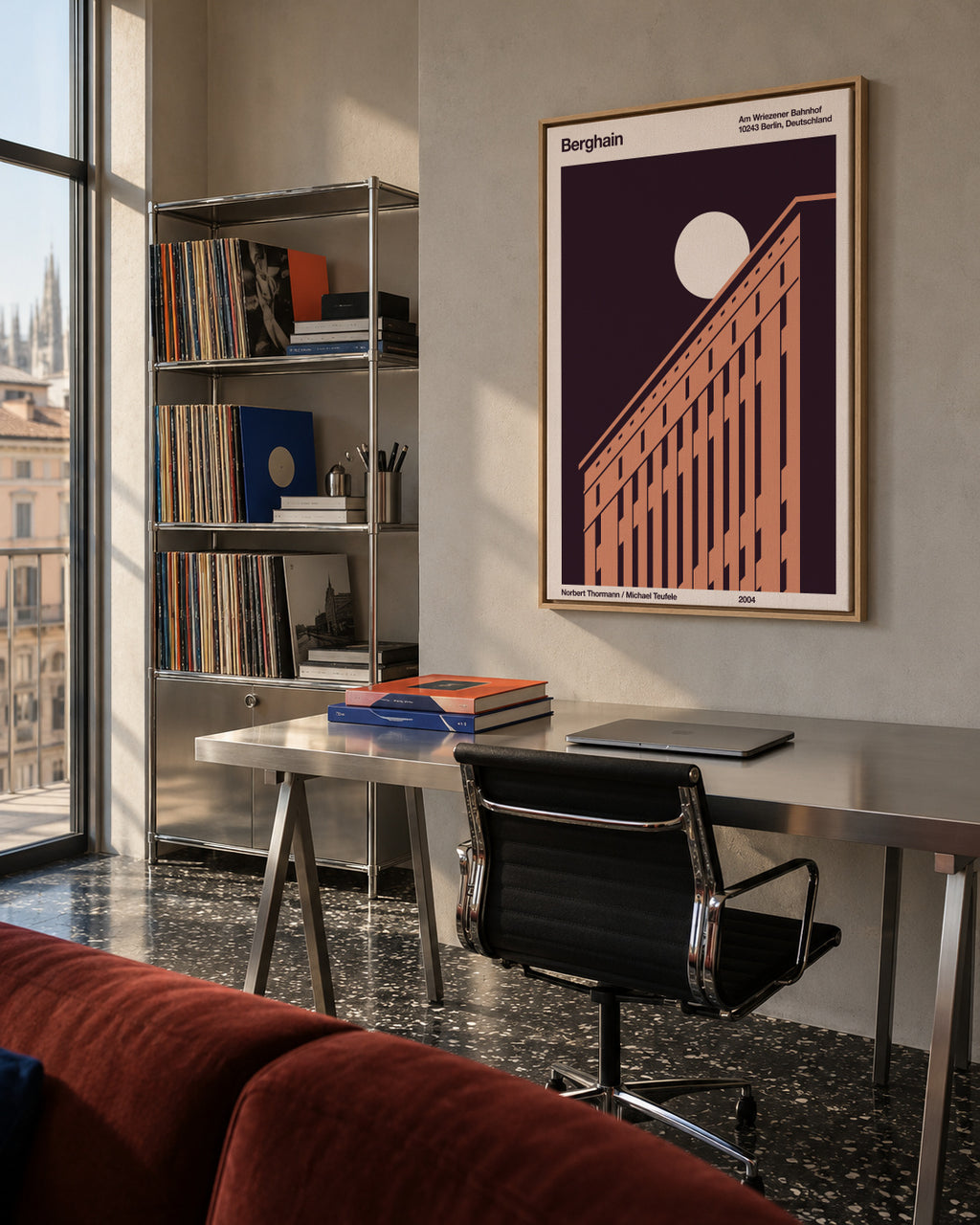 Berghain - Night - Framed canvas in an interior