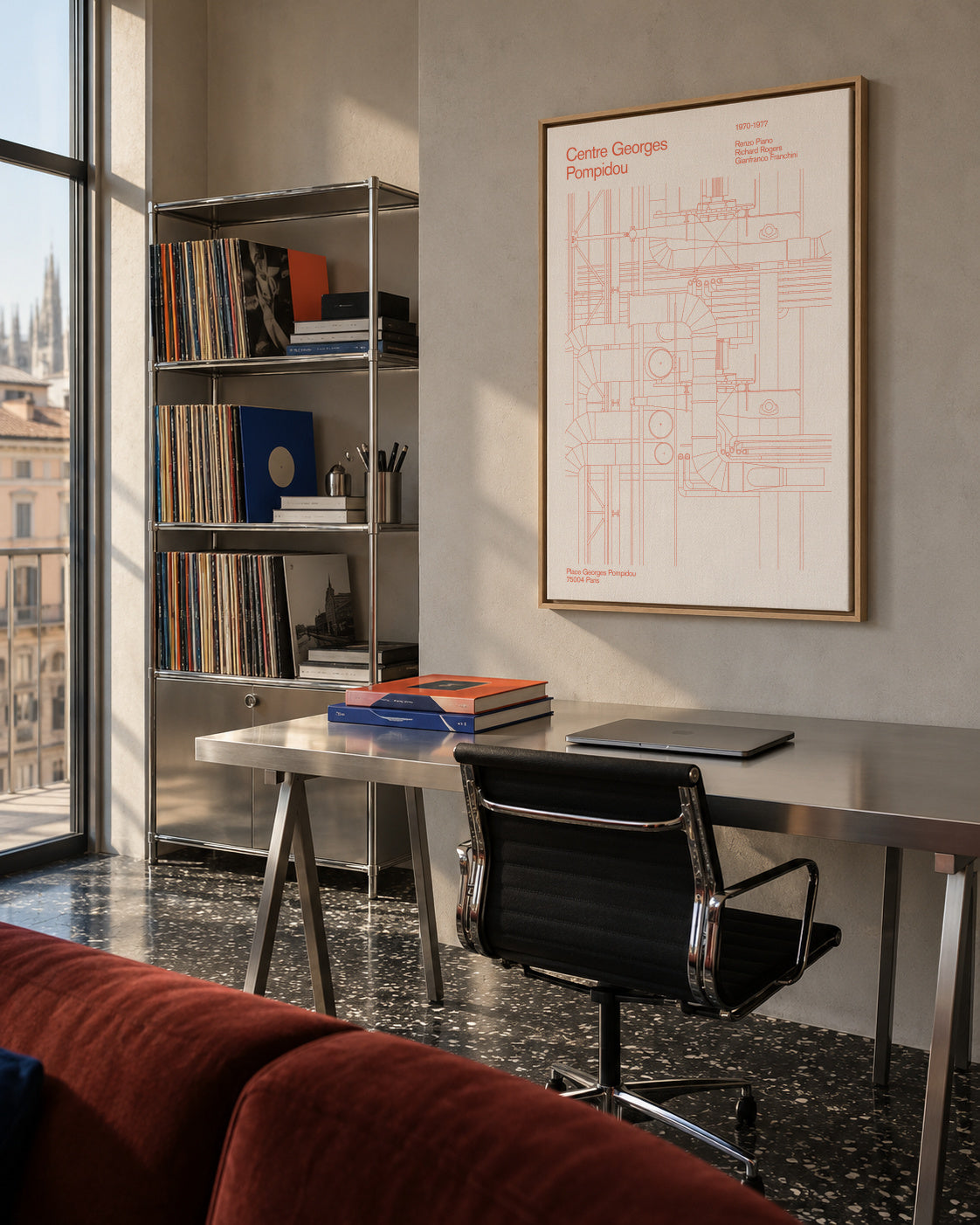 Centre Georges Pompidou - Framed canvas in an interior
