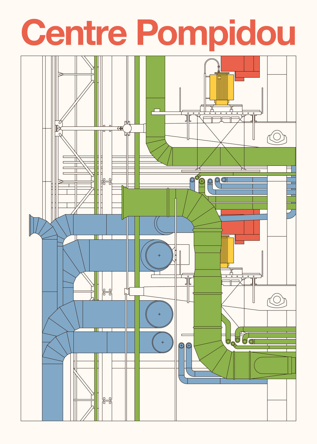 Centre Pompidou 2 - Unframed art print