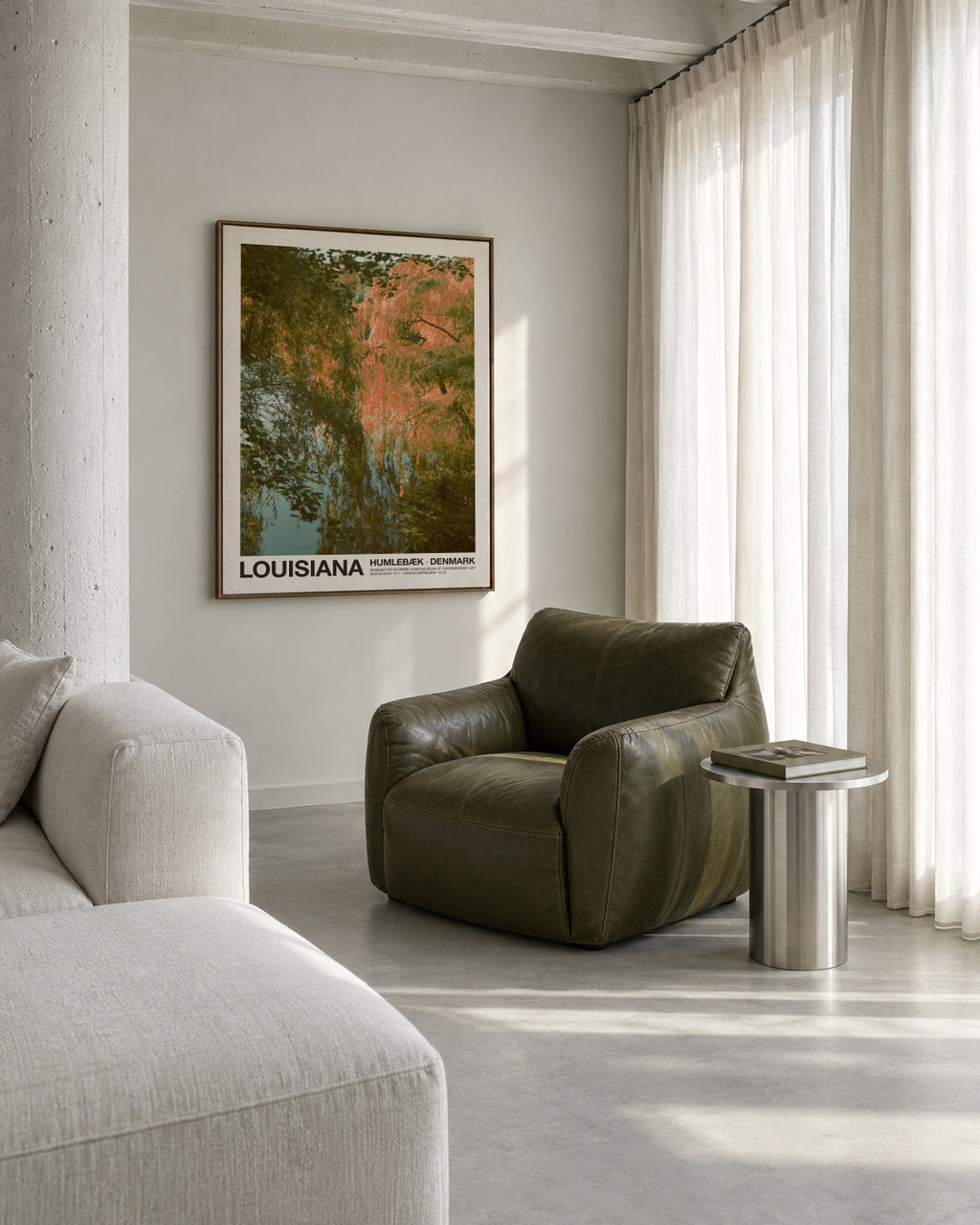Louisiana - The Lake - Framed canvas in an interior