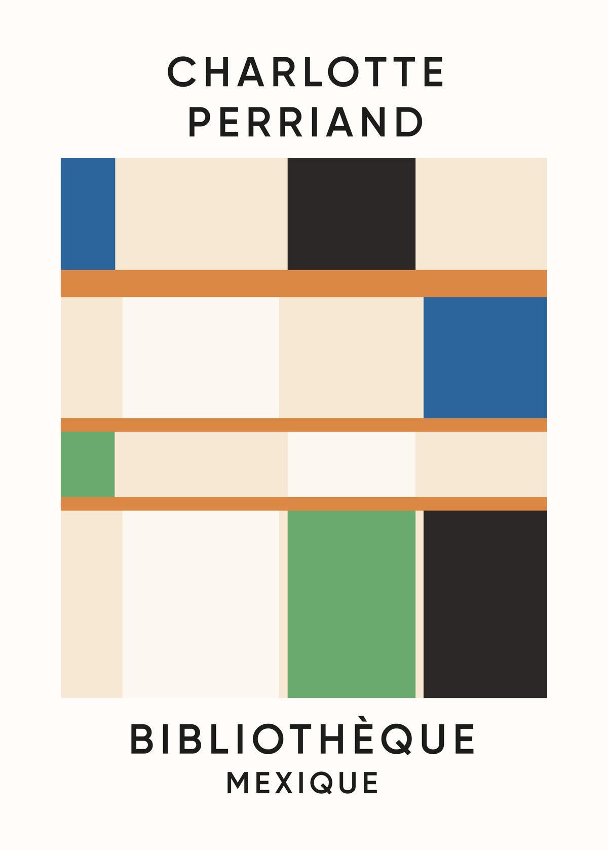 Charlotte Perriand - Bibliothèque - Mexique - Unframed art print