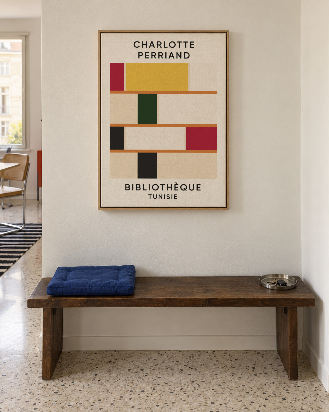 Charlotte Perriand - Bibliothèque - Tunisie - Framed canvas in an interior