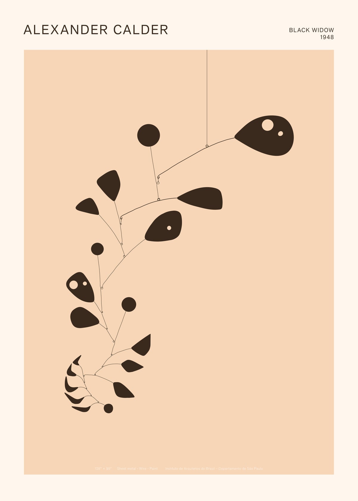 Alexander Calder - Black Widow - Mobile - Unframed art print