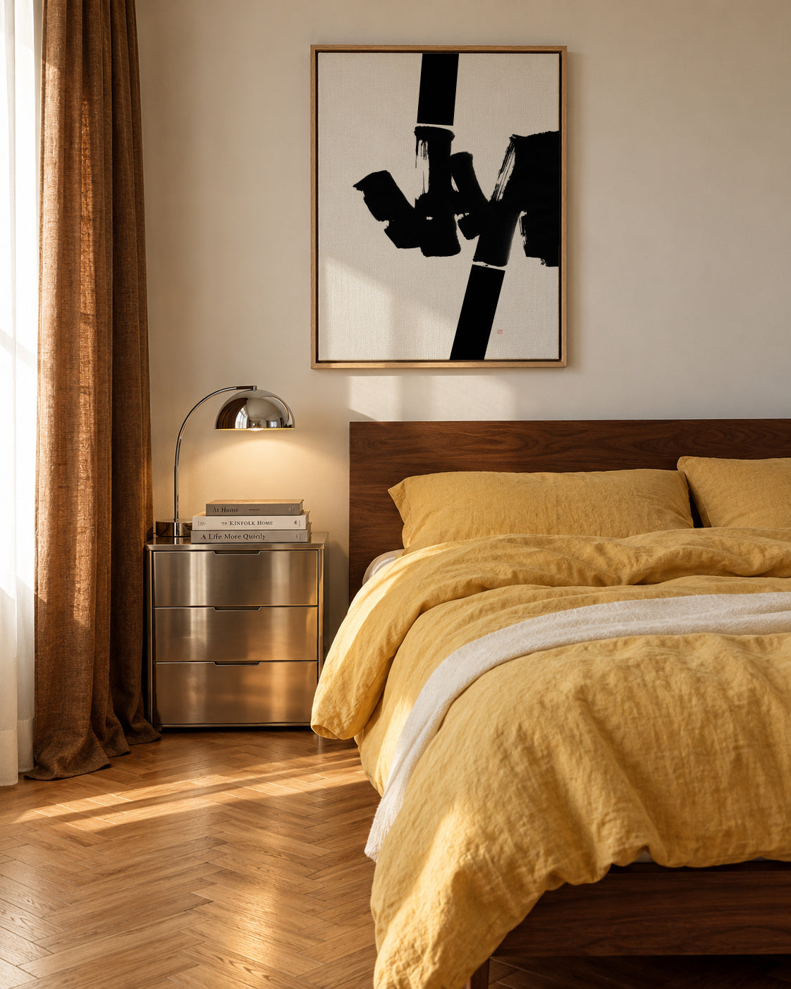 Construction - Framed canvas in an interior