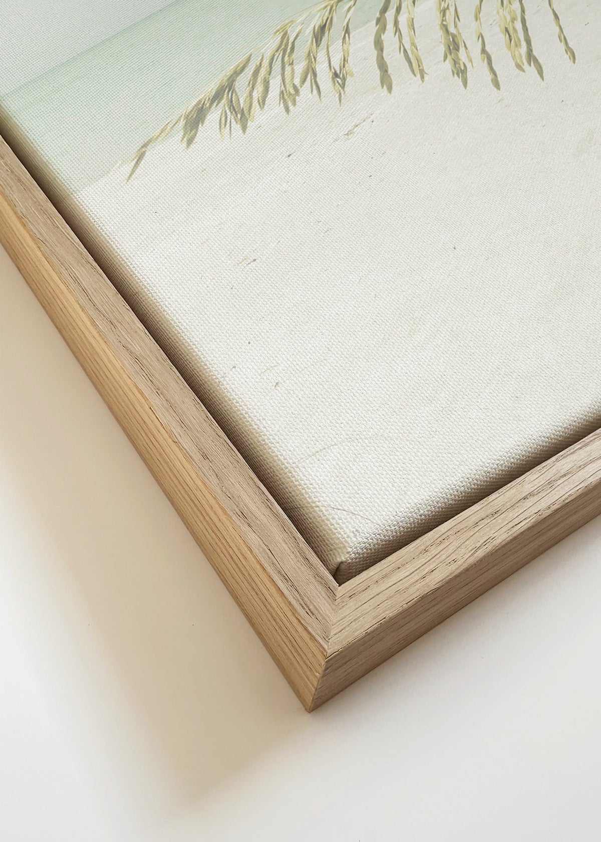 Heavenly calmness on the beach | Vintage - Framed canvas detail