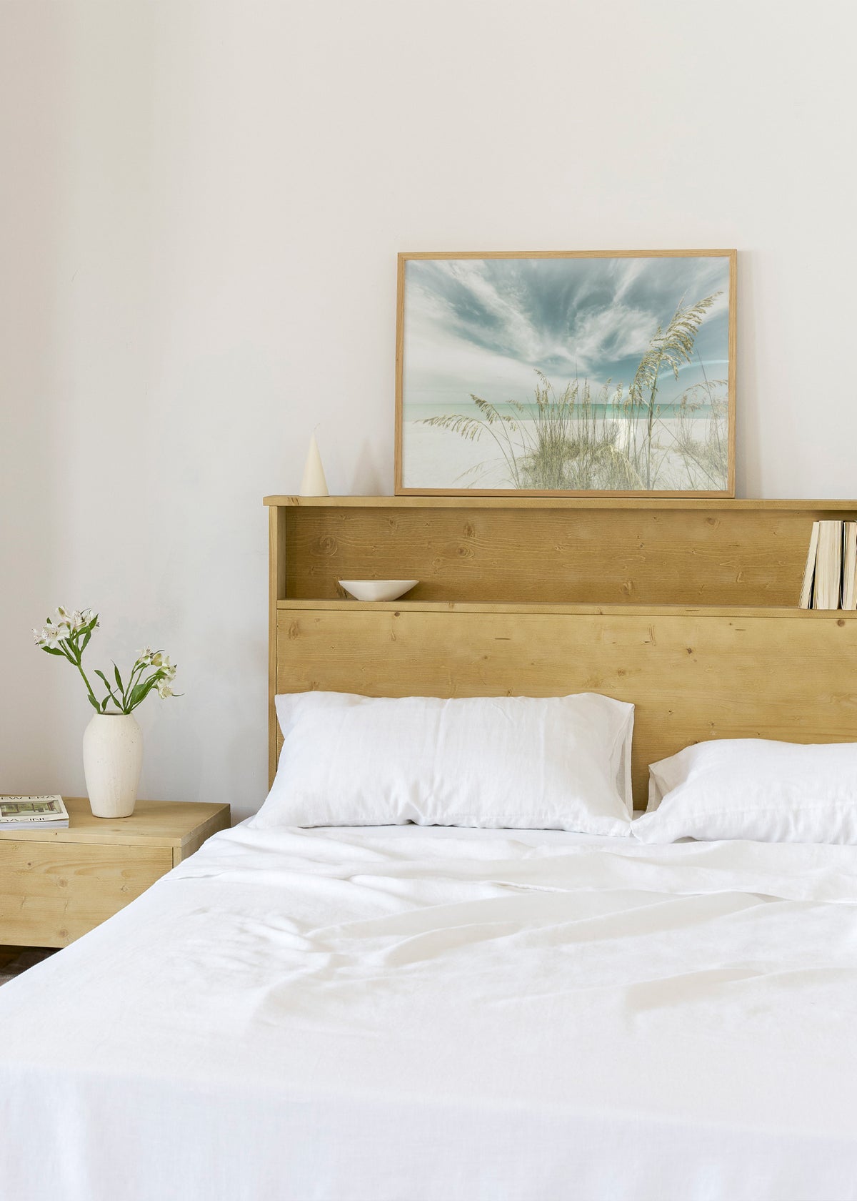 Heavenly calmness on the beach | Vintage - Framed poster in an interior