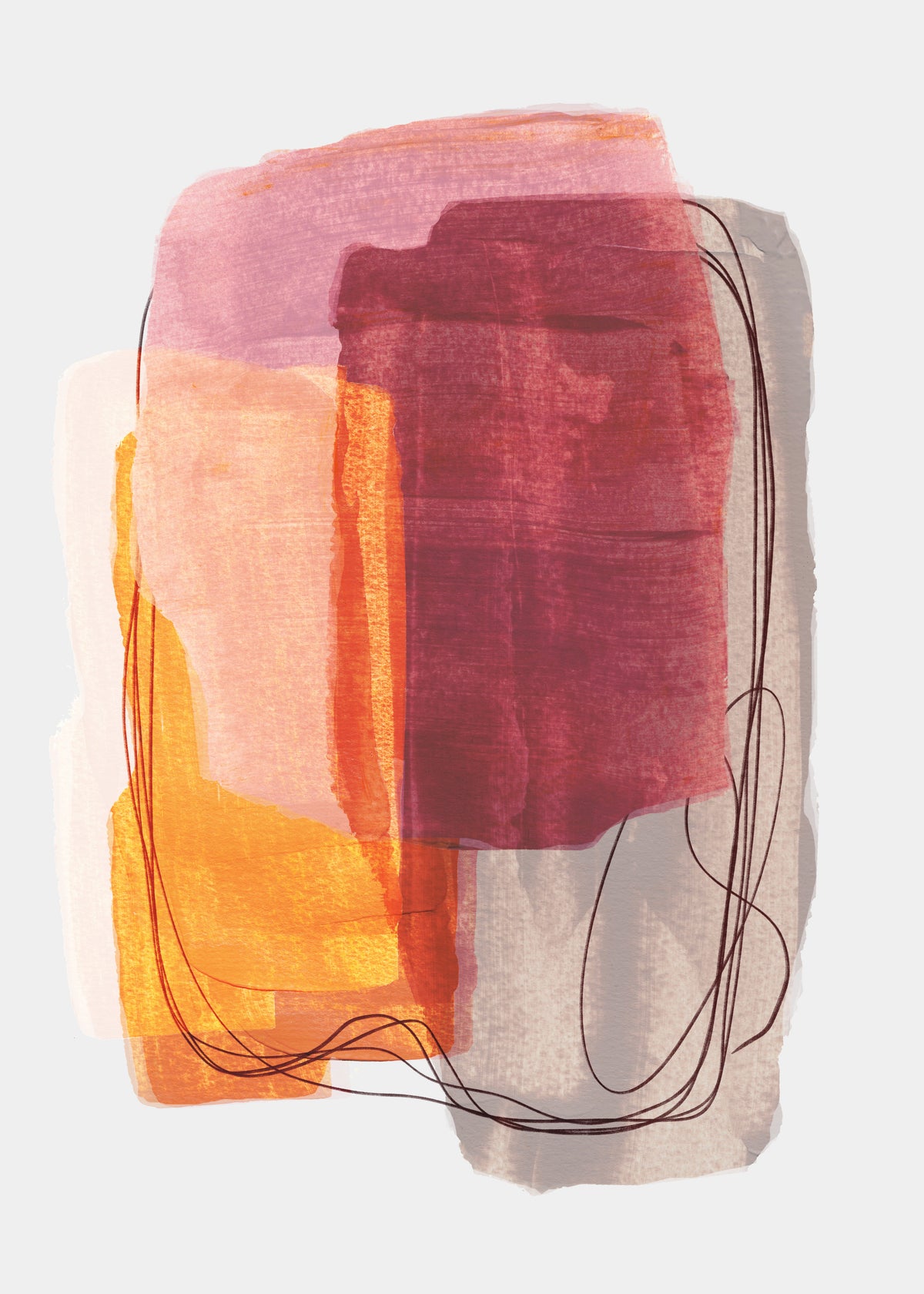 Abstract Brush Strokes 51 - Unframed art print