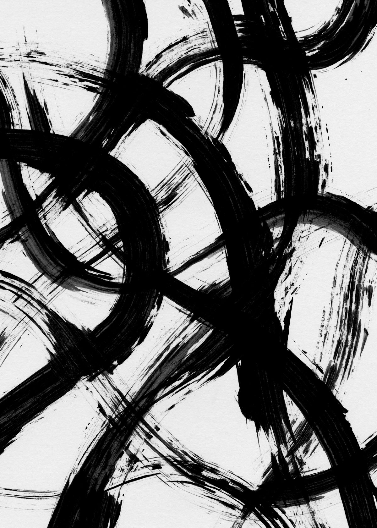 Abstract Brush Strokes 98X - Unframed art print