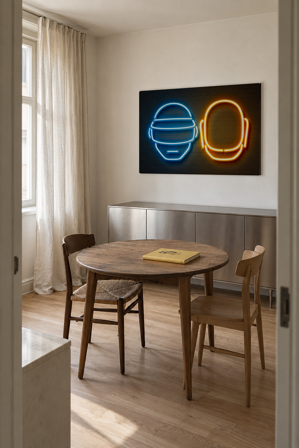 Daft Punk - Unframed canvas in an interior