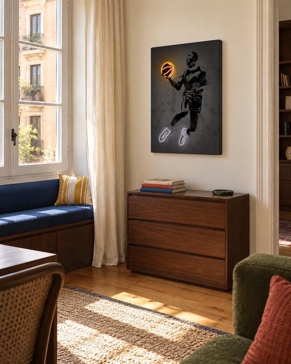 Michael Jordan - Unframed canvas in an interior