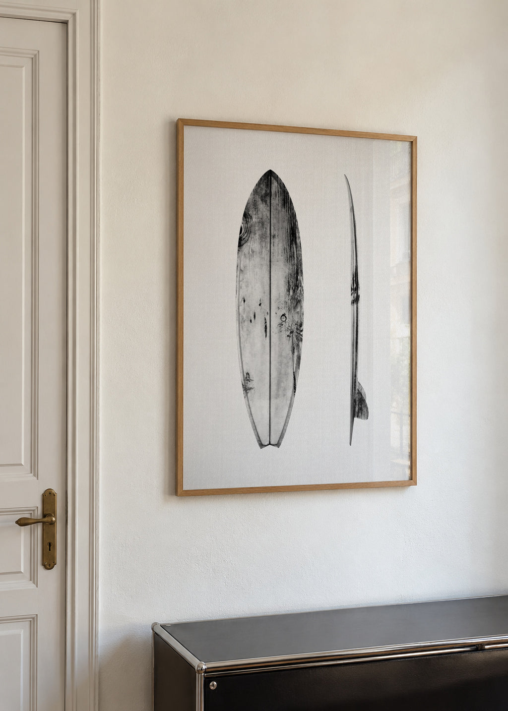 Surfboard - Framed poster in an interior