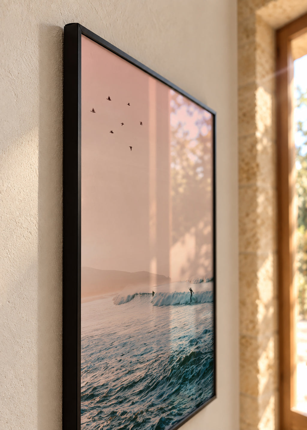 Sunset Surf - Framed poster detail
