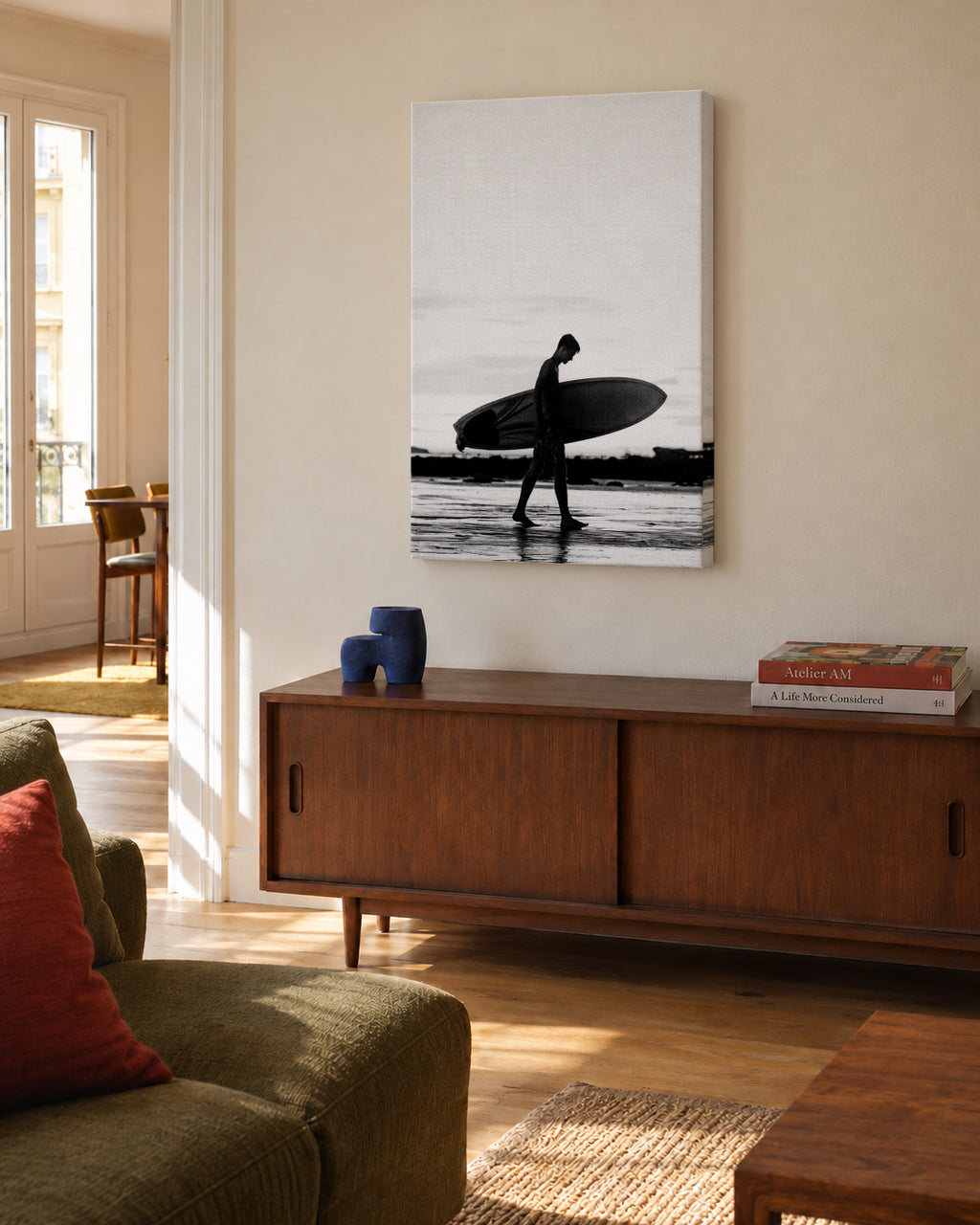 Surf Boy - Unframed canvas in an interior