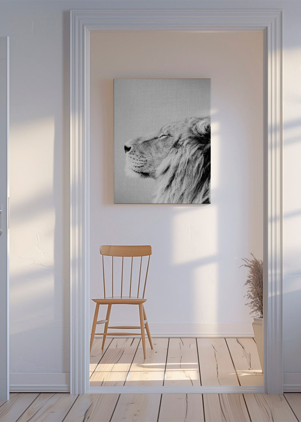 Lion Portrait - Black & White