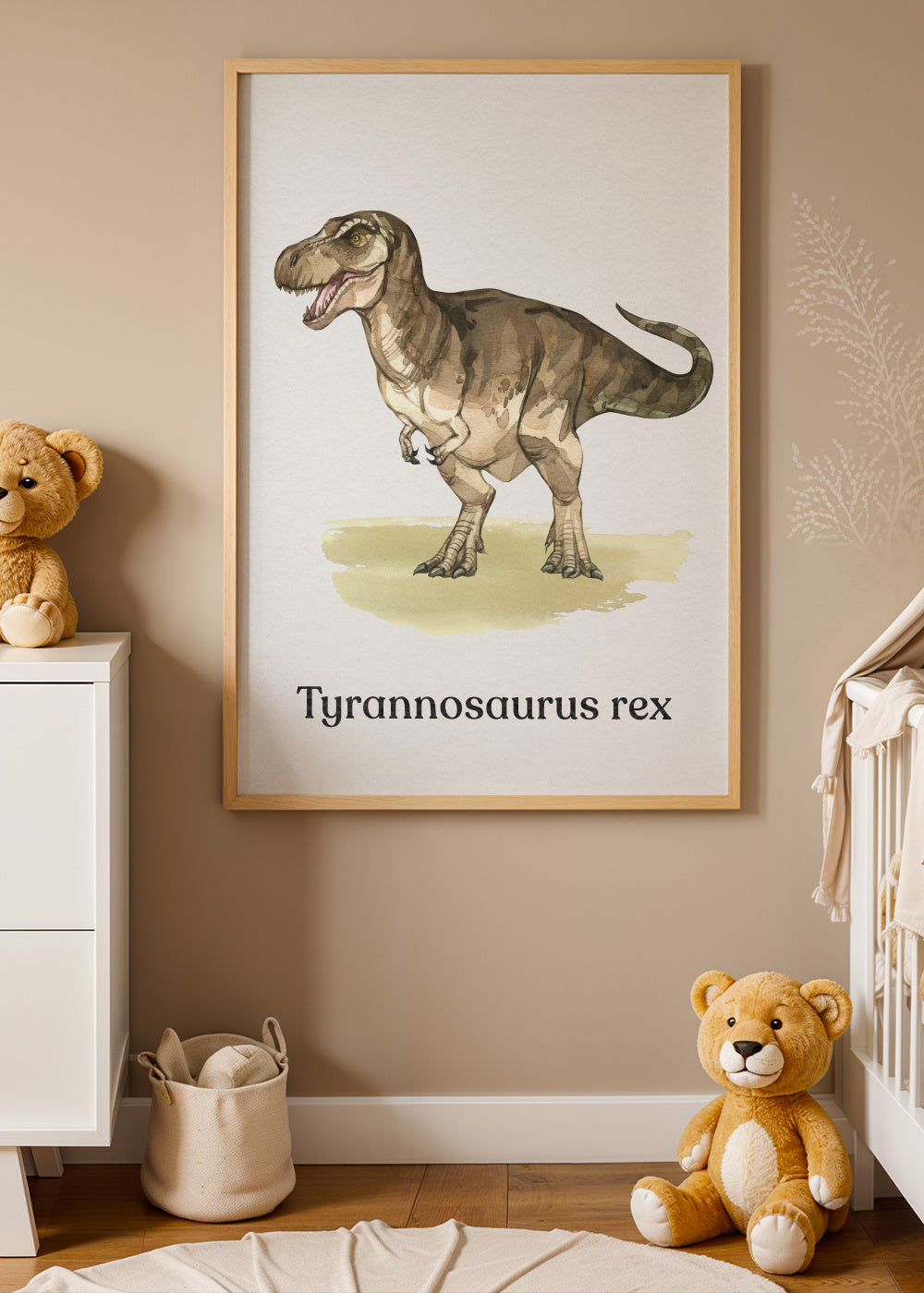 Tyrannosaurus rex - Framed poster in an interior