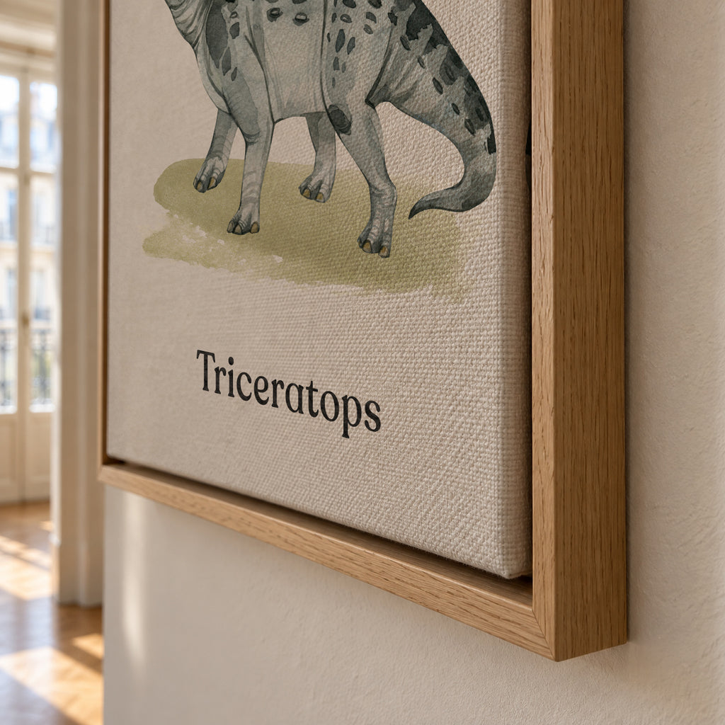 Triceratops - Framed canvas detail