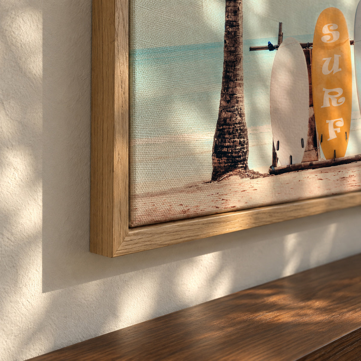 Choose Your Surfboard - Framed canvas detail