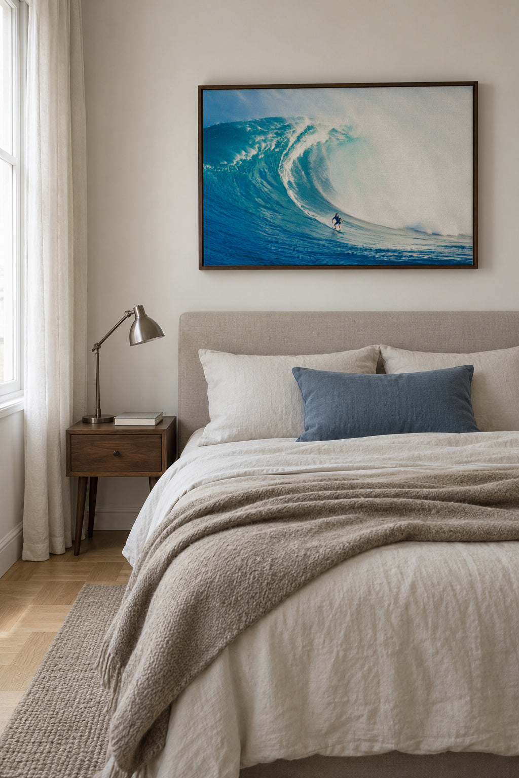Wild Surf - Framed canvas in an interior
