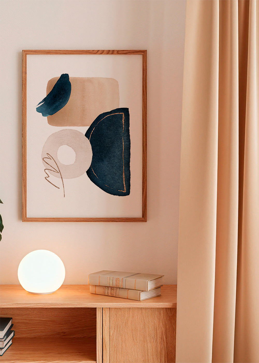 Watercolor Shapes in Navy 2