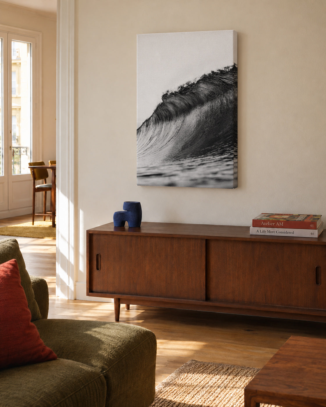 Ocean Wave - Unframed canvas in an interior