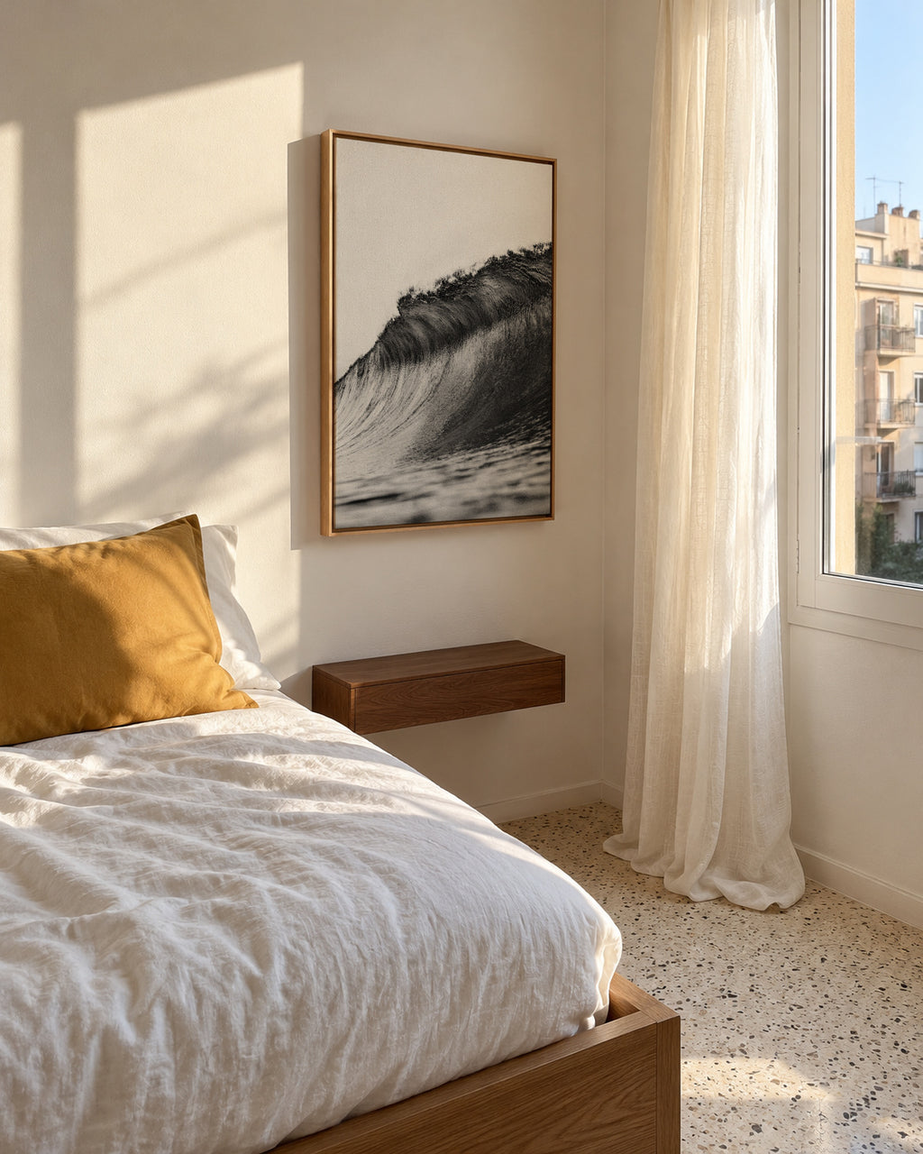 Ocean Wave - Framed canvas in an interior