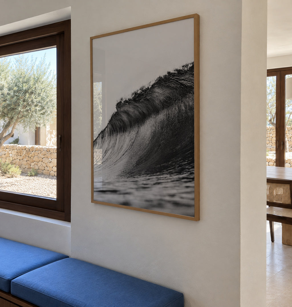 Ocean Wave - Framed poster in an interior