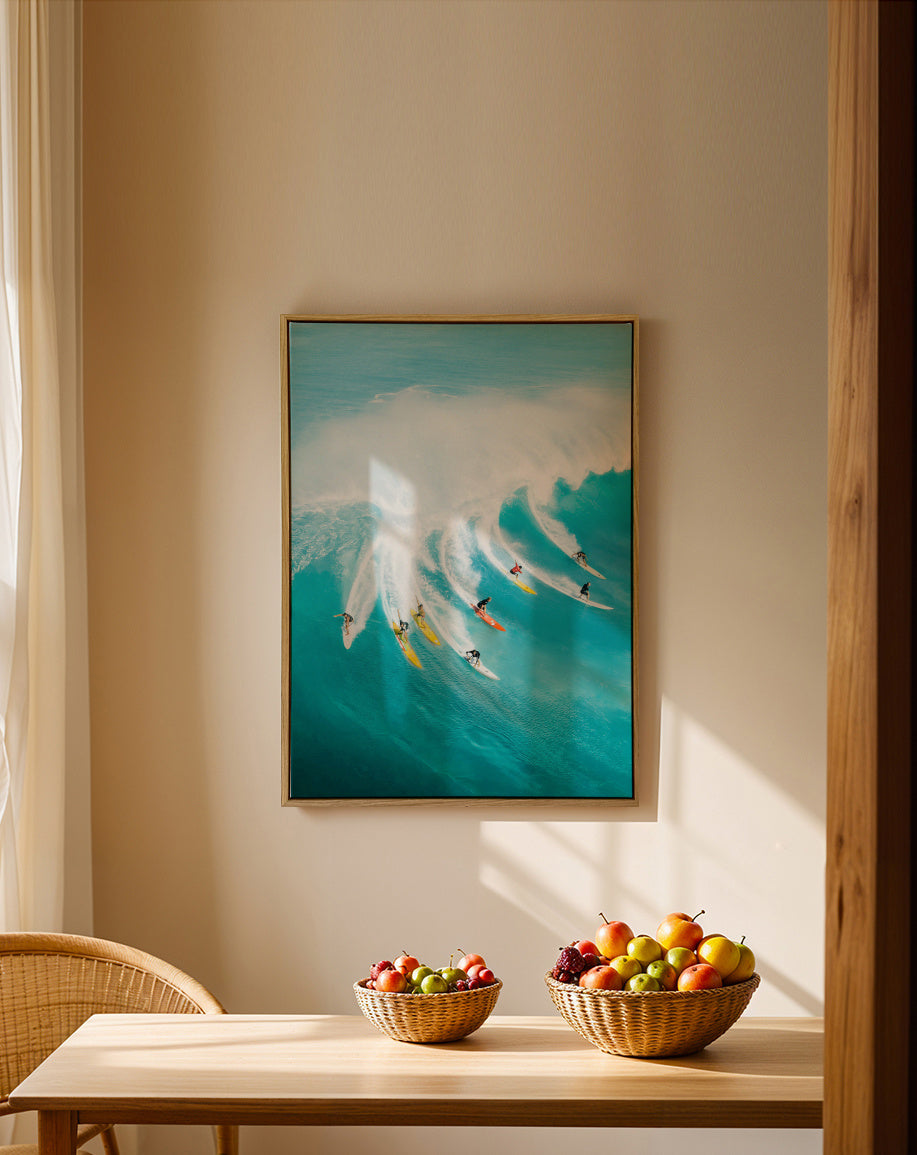 Let's Surf - Framed canvas in an interior