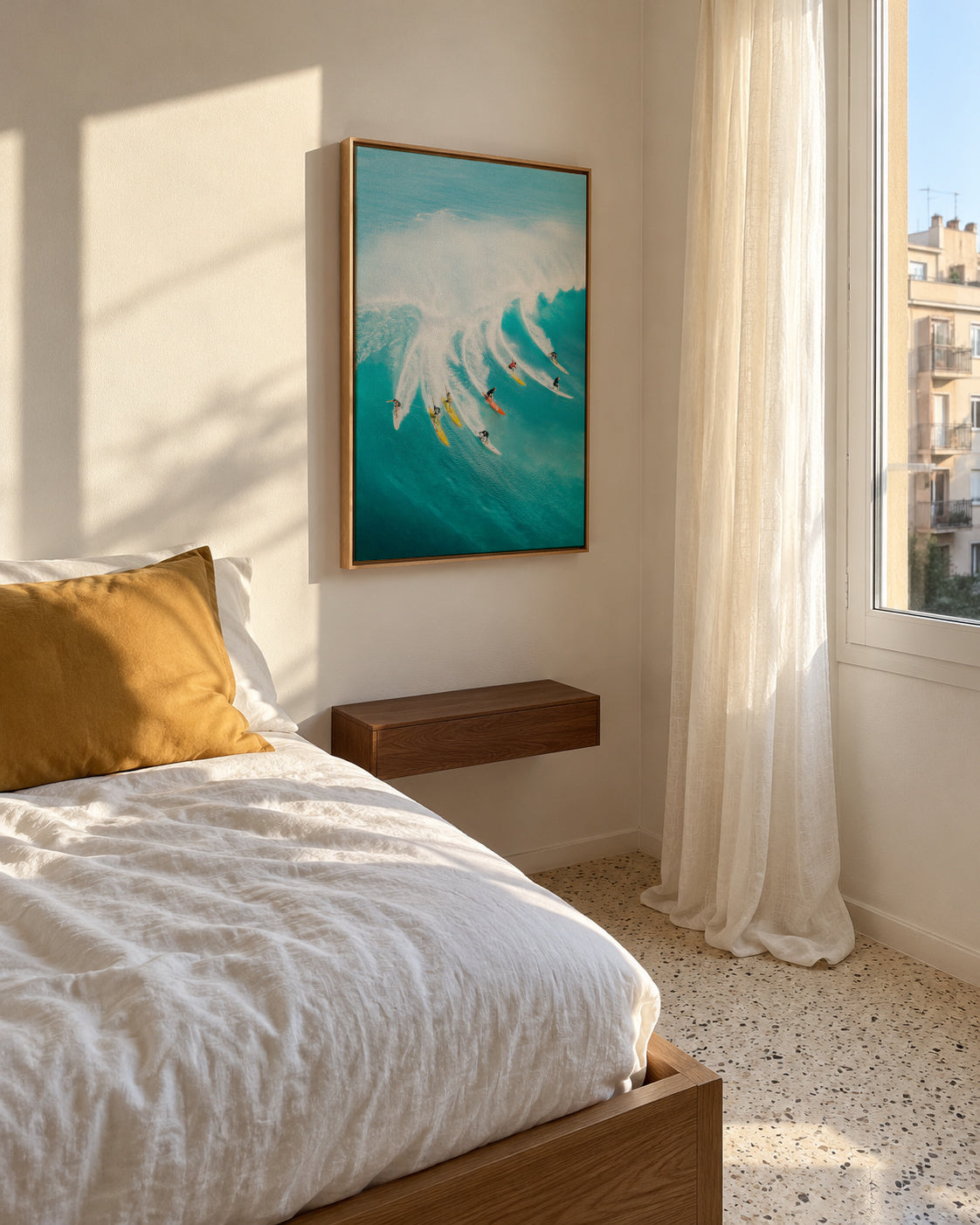 Let's Surf - Framed canvas in an interior