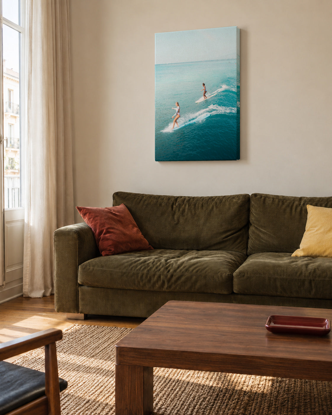 Surf Dance - Unframed canvas in an interior