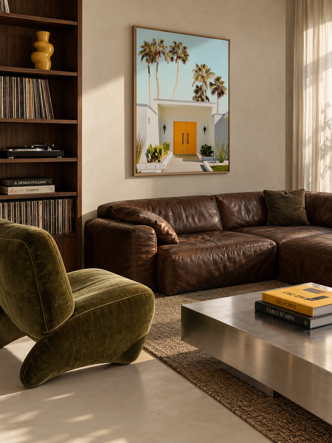 Welcome To Palm Springs - Framed canvas in an interior