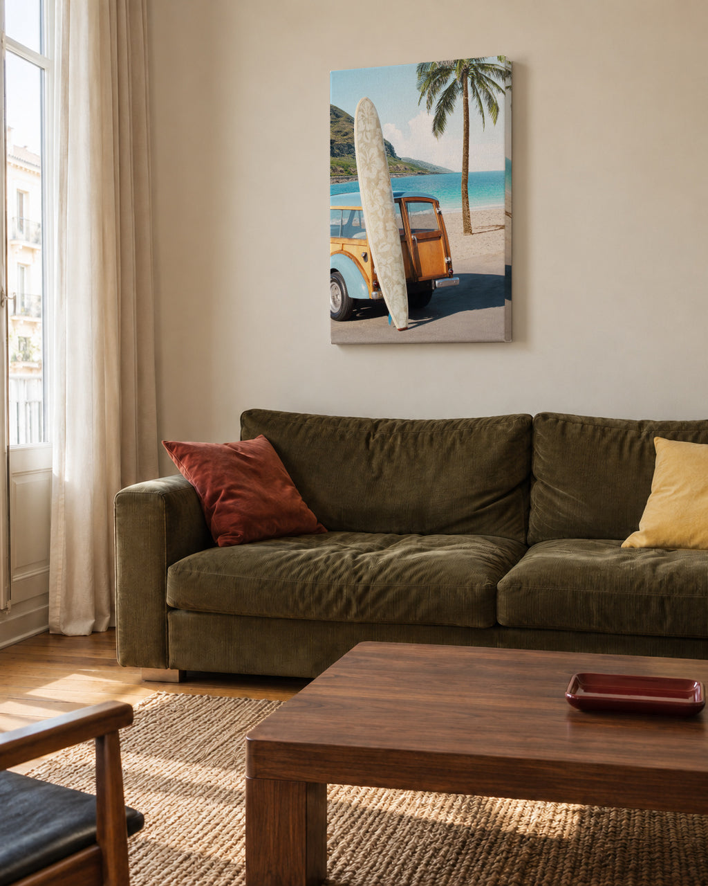 Pura Vida - Unframed canvas in an interior