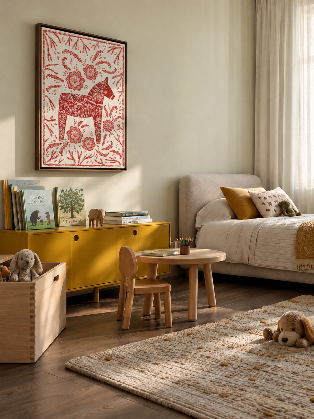 Dala Horse - Framed canvas in an interior