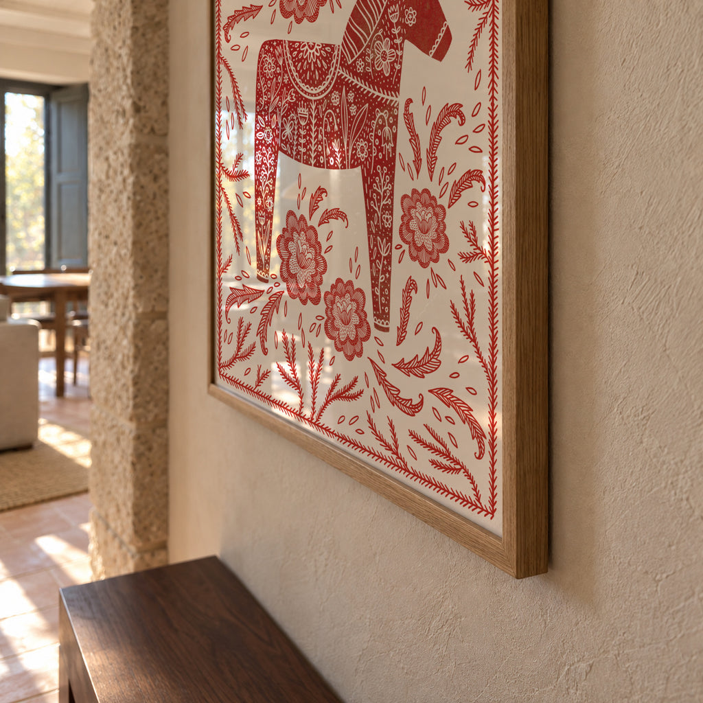 Dala Horse - Framed poster detail